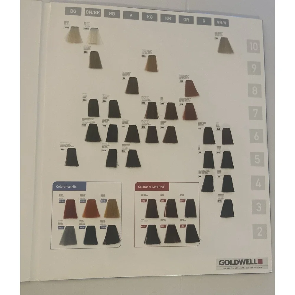 Goldwell Colorance Hair Color Swatch Book Shade Chart Professional Salon Blue
